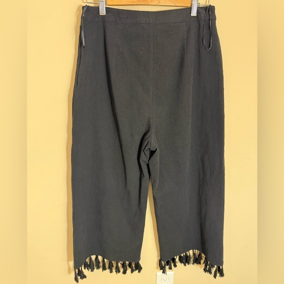 Sugar lips Wide Leg Pant Luisa tassel black size L NwT - Picture 3 of 8